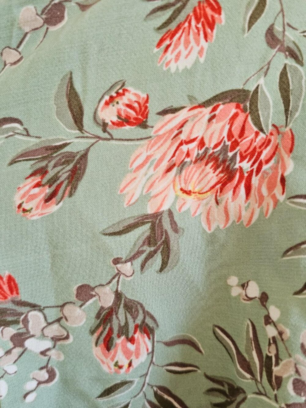 LOFT Celadon Floral Wrap Blouse - Picture 3 of 8